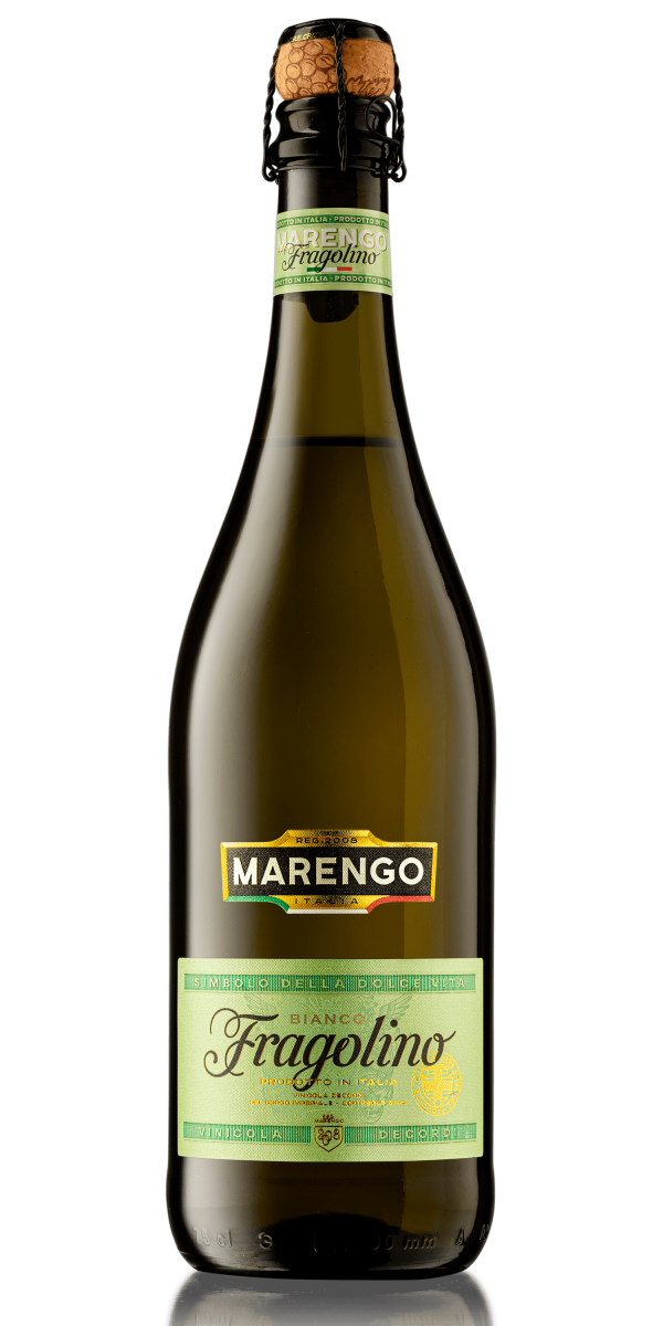 Фото Ароматизований напій на основі білого вина Marengo Fragolino Bianco зі смаком полуниці 0.75л №1