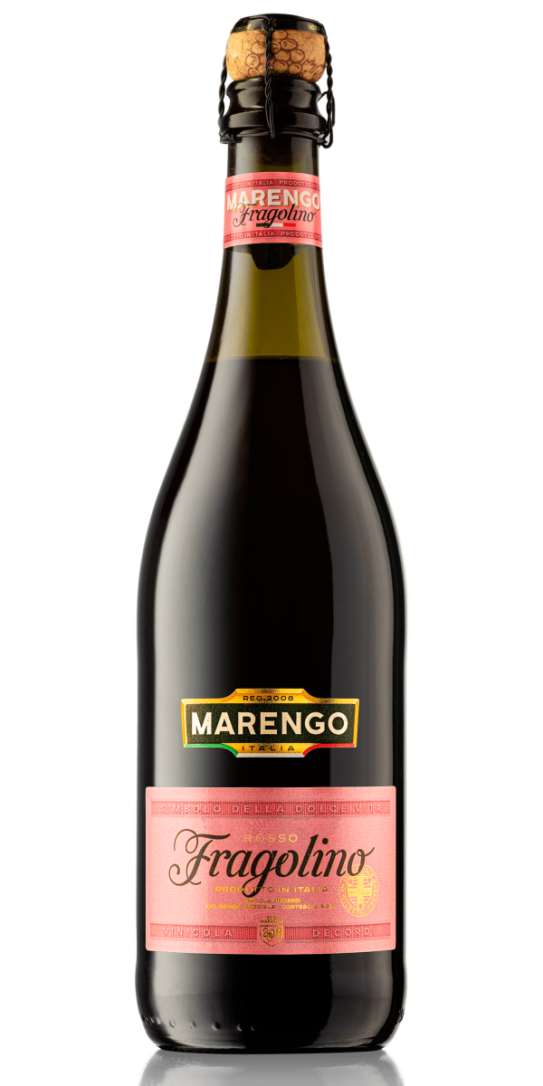 Фото Ароматизований напій на основі червоного вина Marengo Fragolino Rosso зі смаком полуниці 0.75л №1