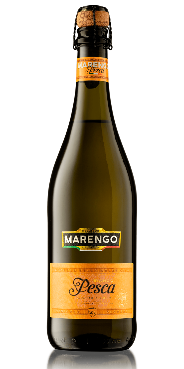 Фото Ароматизований напій на основі білого вина Marengo Pesca зі смаком персика 0.75л-каталог