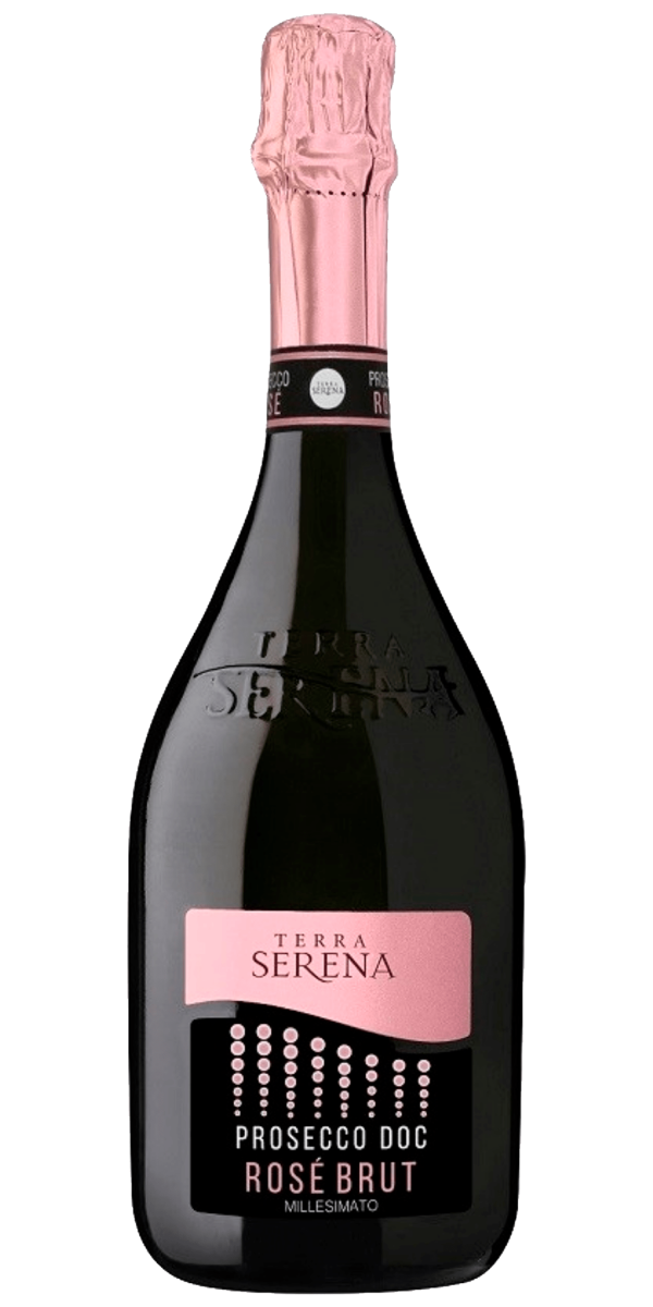 Фото Вино ігристе Terra Serena Rose Brut Millesimato Prosecco DOC рожеве сухе 0.75л