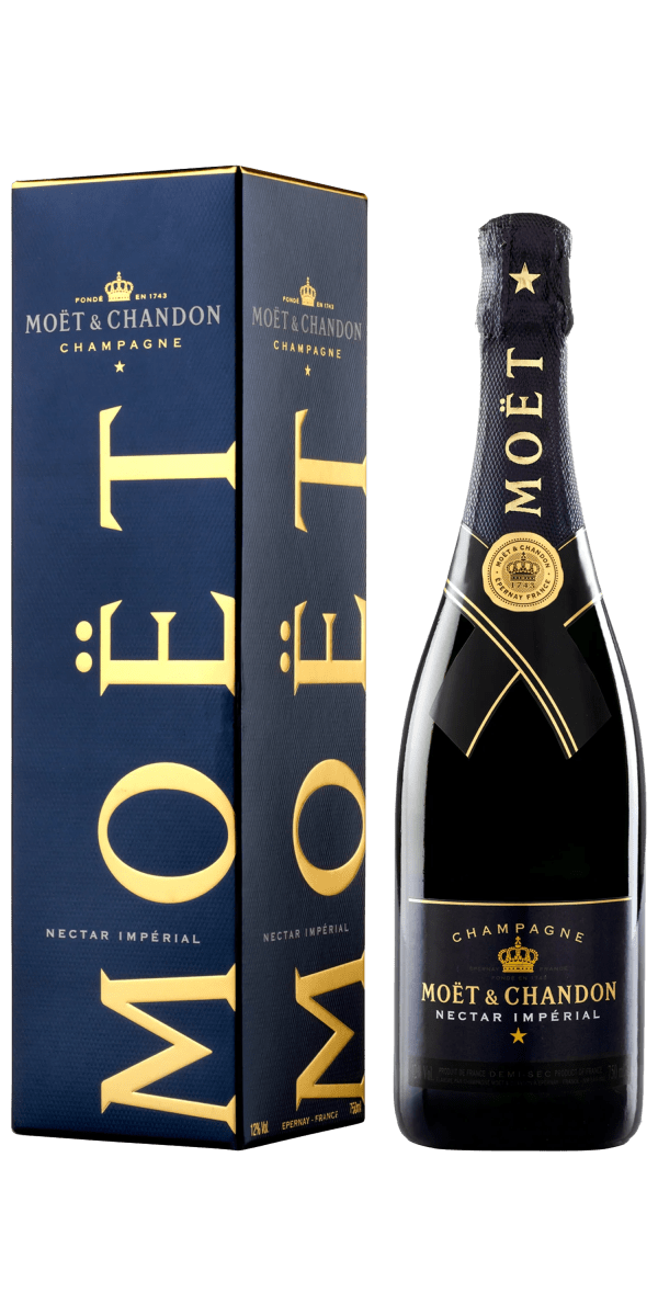 Фото Шампанське Moët & Chandon Nectar Imperial біле напівсухе 0.75л у подарунковій упаковці №1