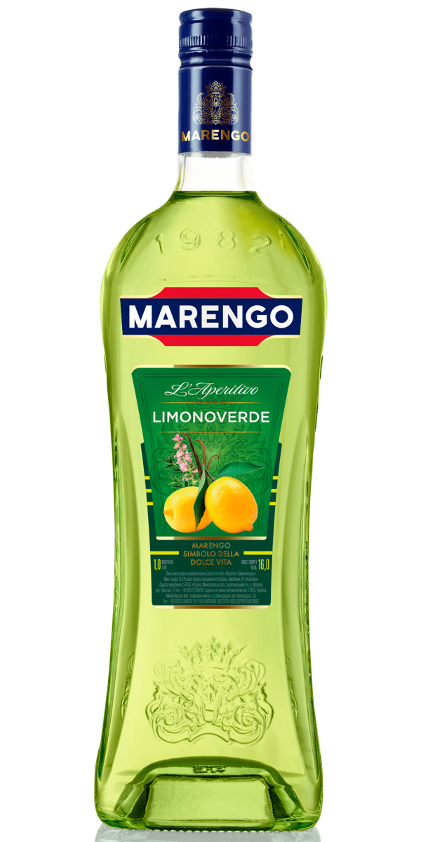 Фото Вино ароматизоване десертне біле Marengo Limonoverde 1л №1