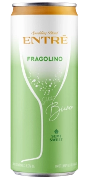 Фото Напиток винный игристый Entre Fragolino Salute Bianco белое полусладкое 0.33л