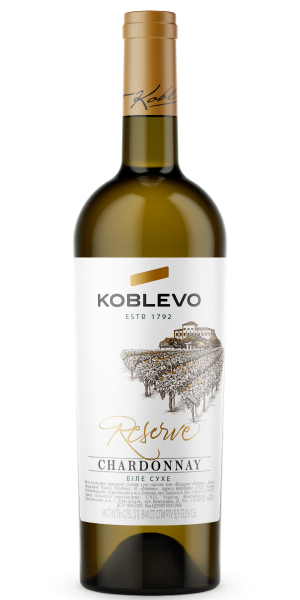 Фото Вино KOBLEVO Reserve Chardonnay сухе біле 0.75л
